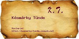 Késmárky Tünde névjegykártya